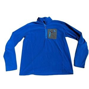 Eddie Bauer First Ascent Fleece Pullover Jacket Women Sweater 1/2 Zip Blue Large